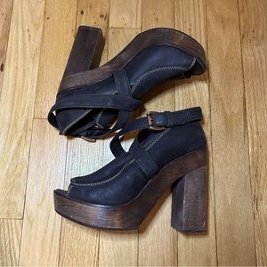 Joie Boho Wooden Platform Heels